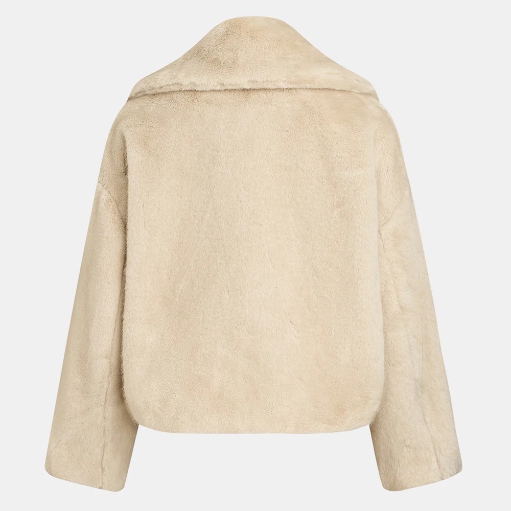 Cream Faux Fur Jacket - Picture 2 of 11